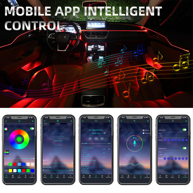 Aksesoris Mobil 9/10in1 Dekora - Car Dashboard Light Fiber Optic ulasan dan harga
