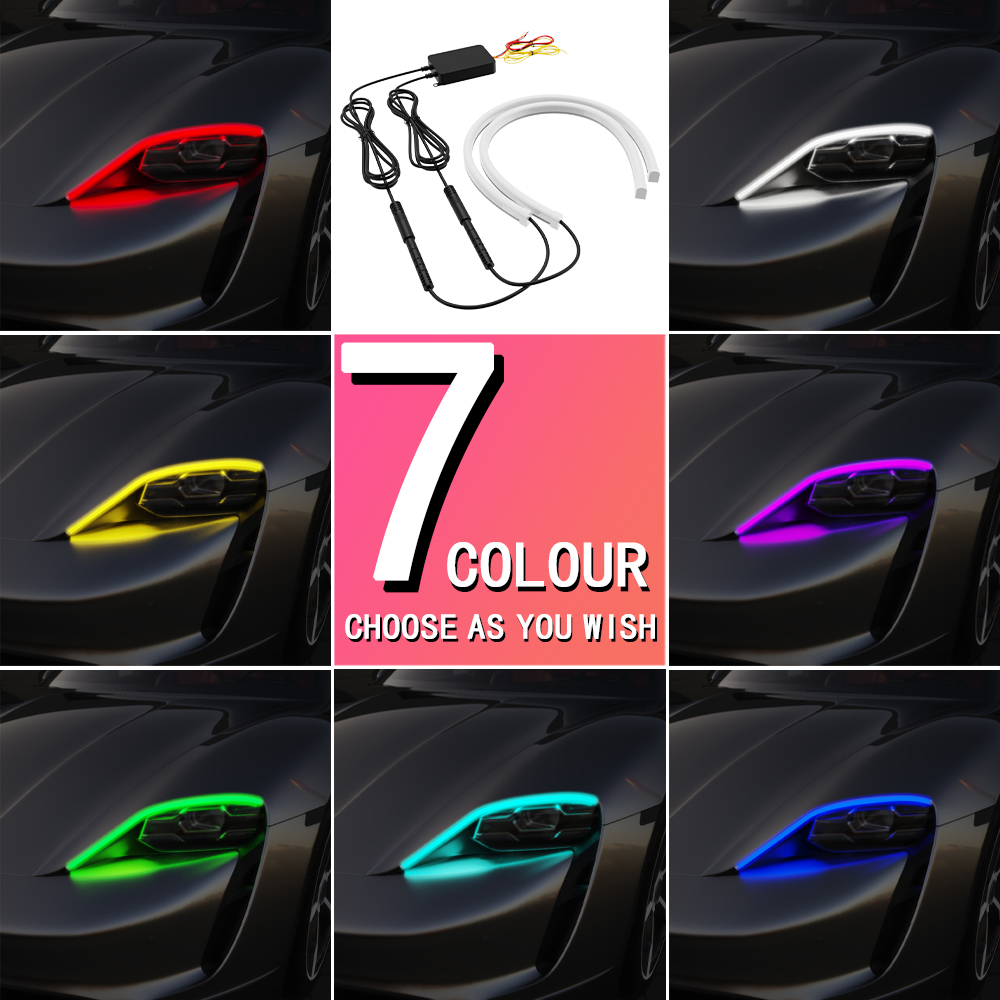 2PCS Lampu LED DRL Mobil 30/45 - Car Led Strip 12V Waterproof ulasan dan harga