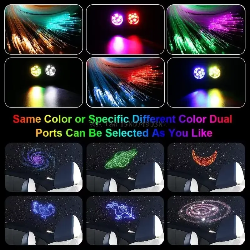 wmwmnu 16W RGBW Twinkle Fiber  - Car Roof Star Light Fiber Optic ulasan dan harga