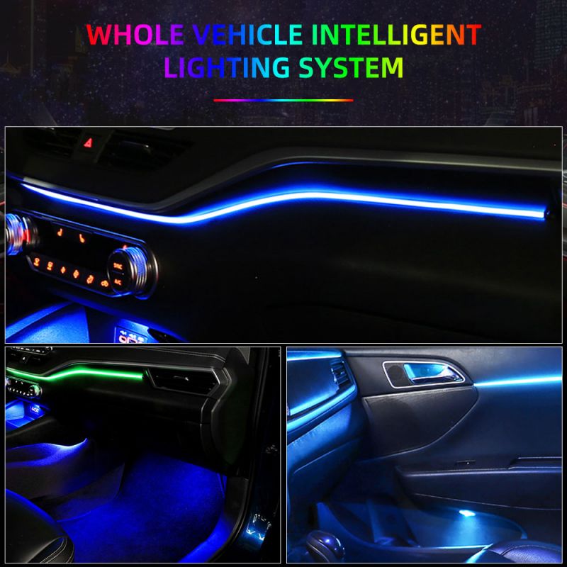 Lampu Ambient Interior Mobil L - Car Dashboard Light Fiber Optic ulasan dan harga