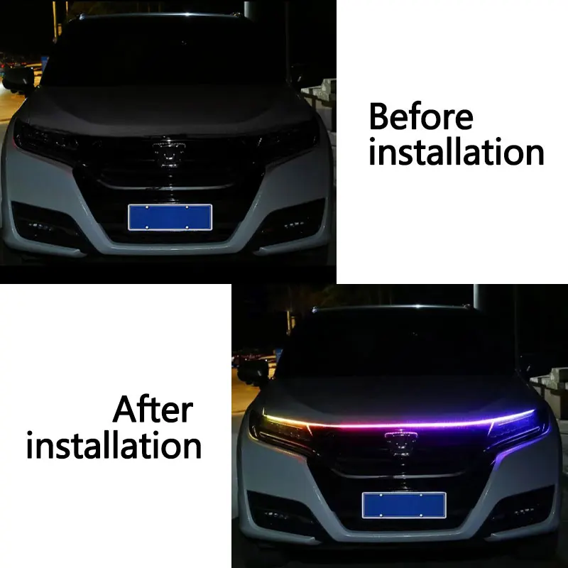 120/150/180Cm Lampu Hias Kap M - Car Led Strip 12V Waterproof ulasan dan harga