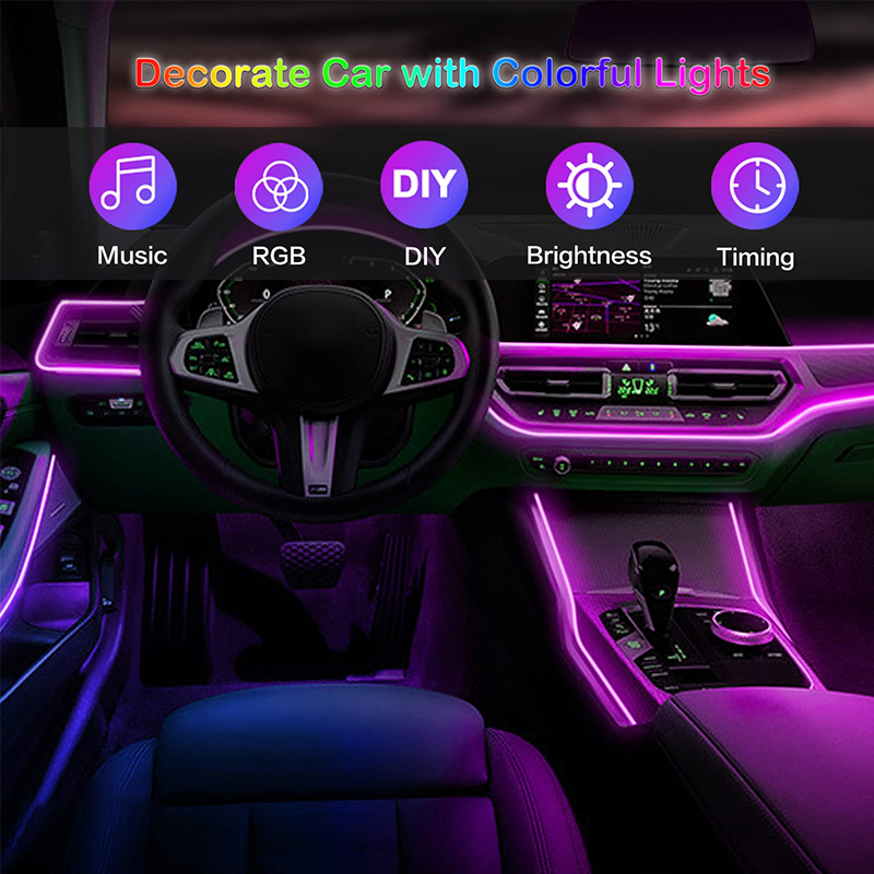 BLALION lampu hias Interior mo - Car Ambient Light Fiber Optic 6M ulasan dan harga