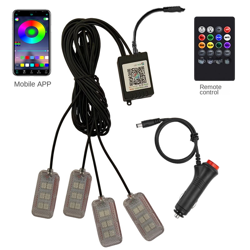 Lampu kaki Interior mobil LED, - Car Interior Neon Light Usb ulasan dan harga