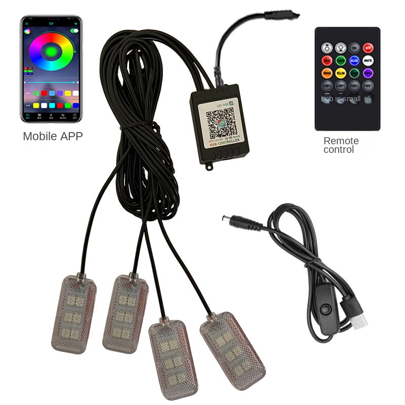 Lampu kaki Interior mobil LED, - Car Interior Neon Light Usb ulasan dan harga