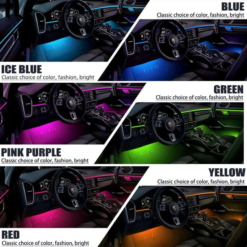 Lampu suasana mobil RBG 64 war - Car Ambient Lighting 64 Color ulasan dan harga
