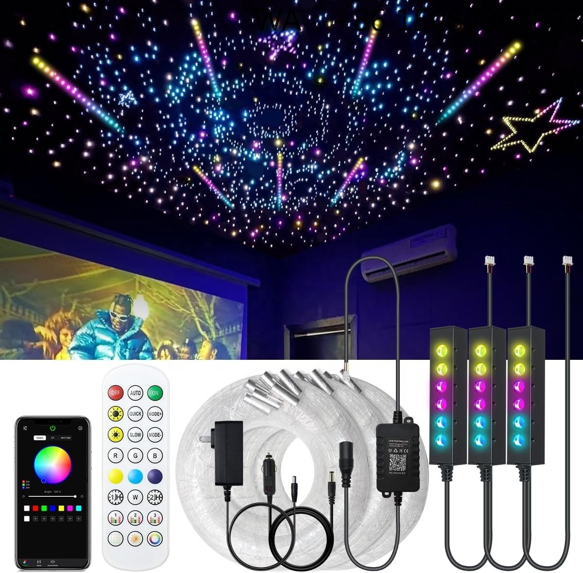 Sumber Cahaya Langit-Langit Se - Car Roof Star Light Fiber Optic ulasan dan harga