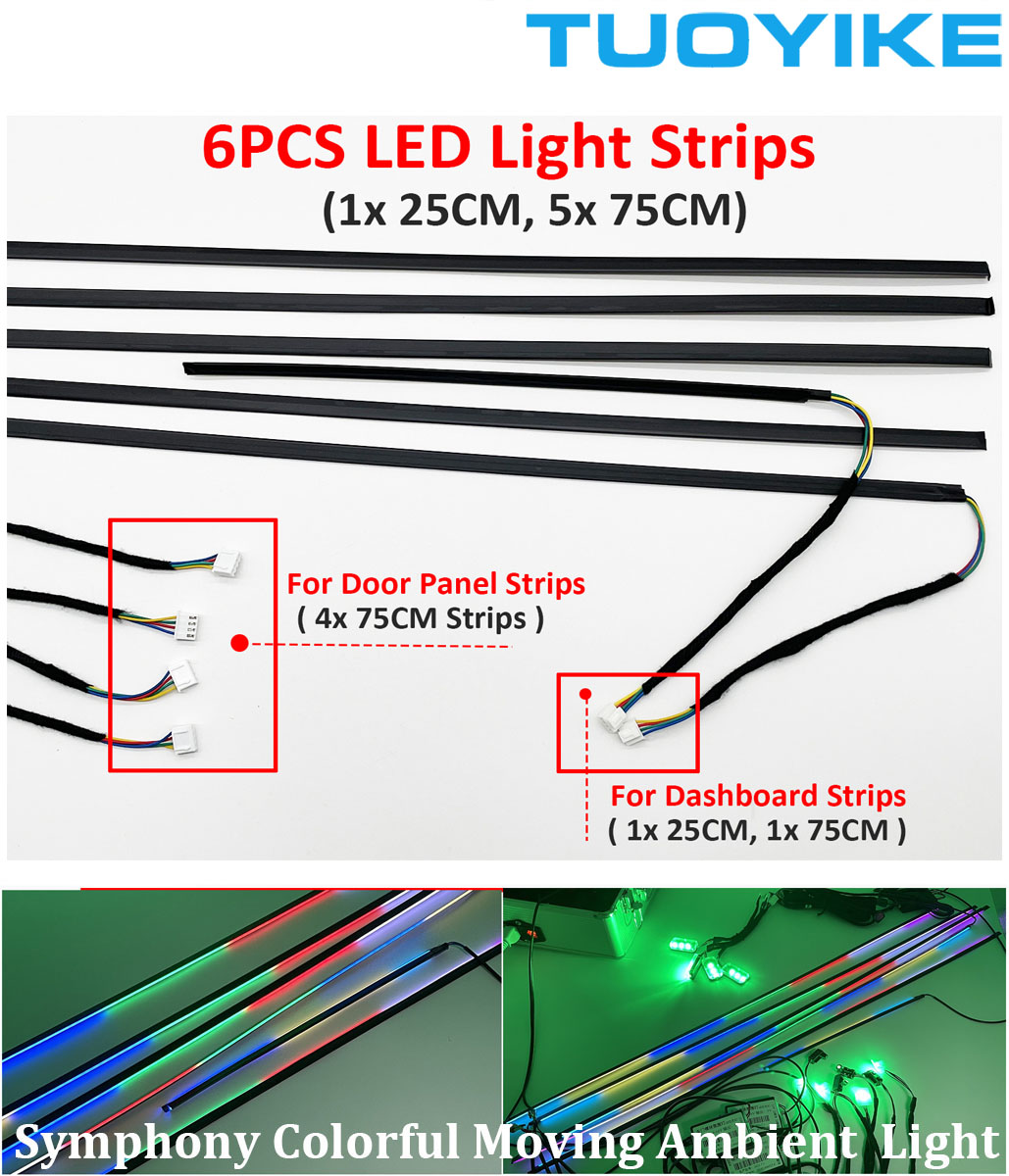 Cadangan untuk 18 In 1 LED Sym - Car Ambient Light Door Panel Acrylic ulasan dan harga