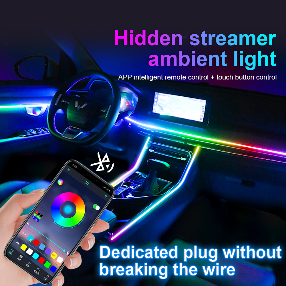 RGB LED Lampu Suasana Mobil Si - Car Dashboard Light Fiber Optic ulasan dan harga