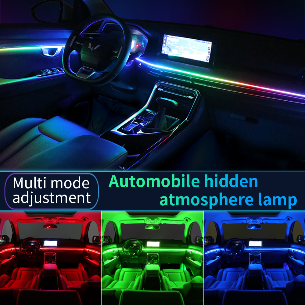 RGB LED Lampu Suasana Mobil Si - Car Dashboard Light Fiber Optic ulasan dan harga