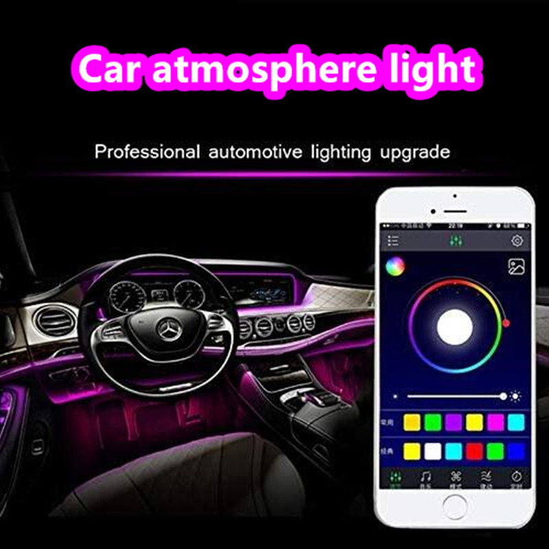 5 In 1 6M RGB Lampu Suasana Se - Car Dashboard Light Fiber Optic ulasan dan harga