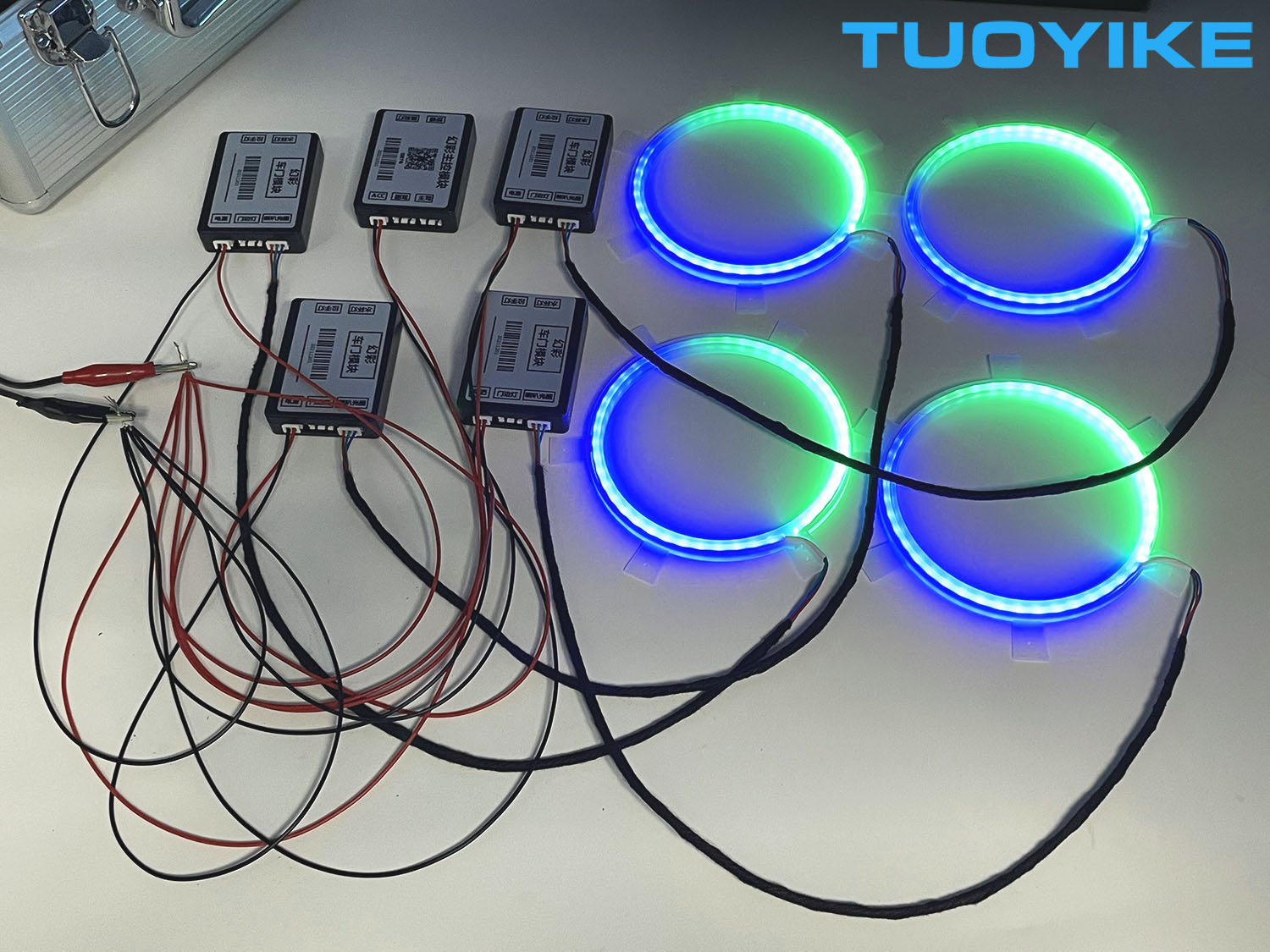 4PCS LED Symphony Car Audio Ho - Car Ambient Light Door Panel Acrylic ulasan dan harga