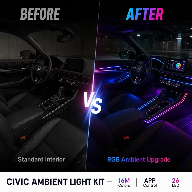 Lampu ambient mobil untuk Hond - Car Ambient Light Door Panel Acrylic ulasan dan harga